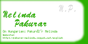 melinda pakurar business card